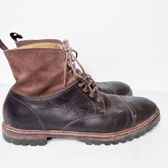 Cole Haan Men’s Casual Cap Toe Leather Boots Brown Tan Size 11.5 - Picture 7 of 7